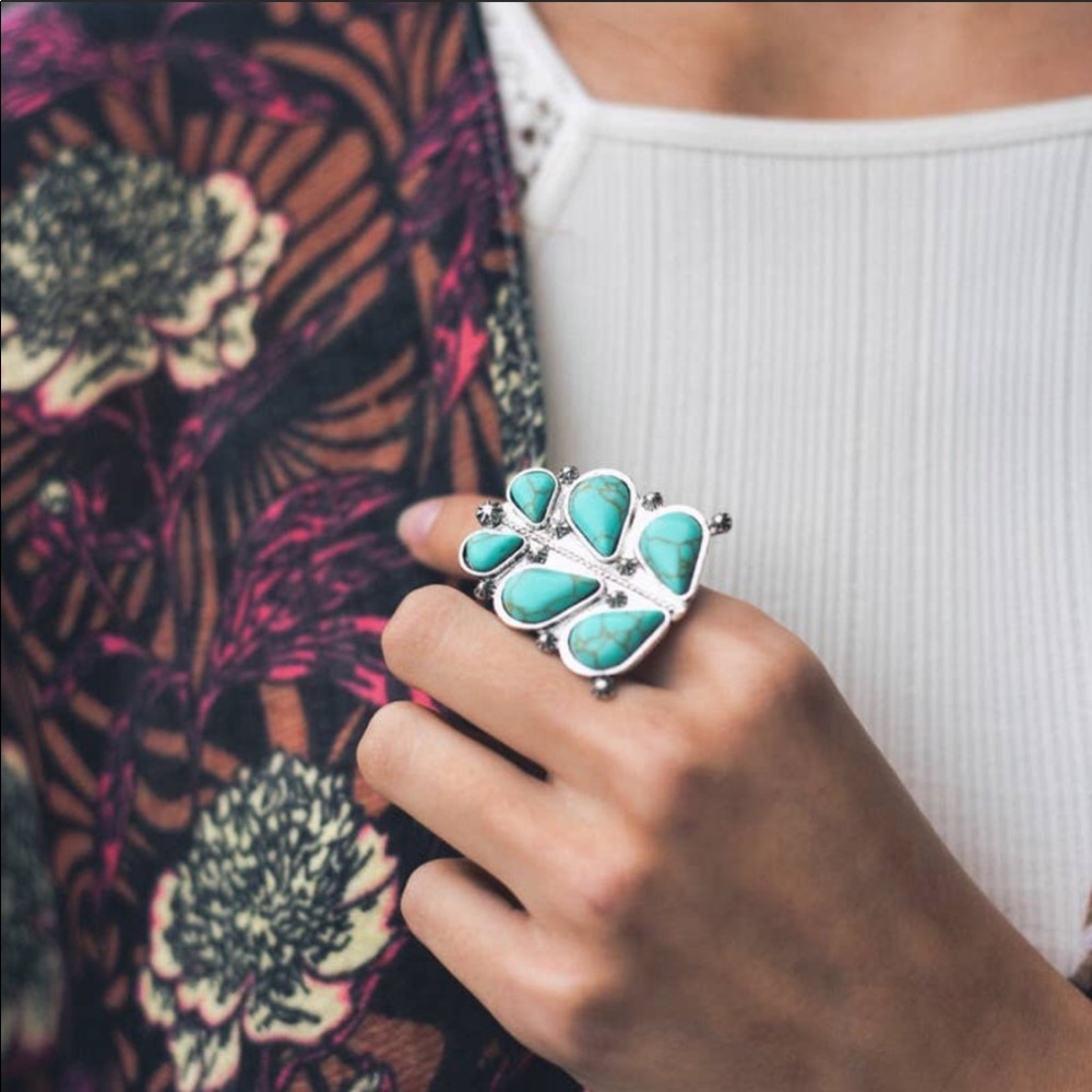 🎉HP🎉 Turquoise Bloom Boho Ring